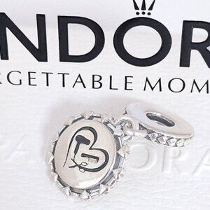 Pandora Engravable Hair Stylist Dangle Charm Sterling silver with box